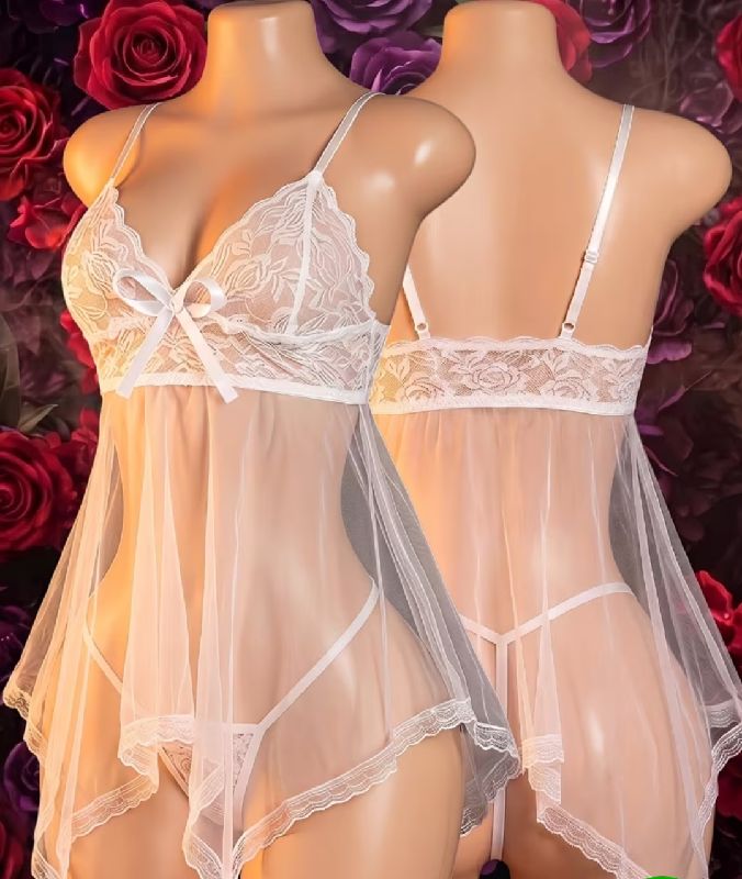 BABYDOLL BLANCO TALLA ÚNICA