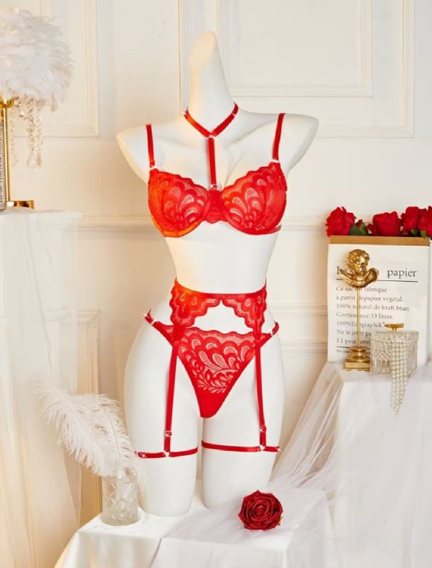 set rojo irresistible talla m