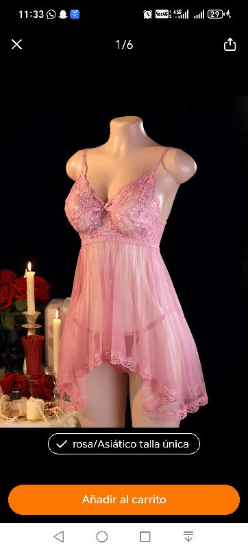 LENCERÍA SEXY ROSA TALLA UNICA