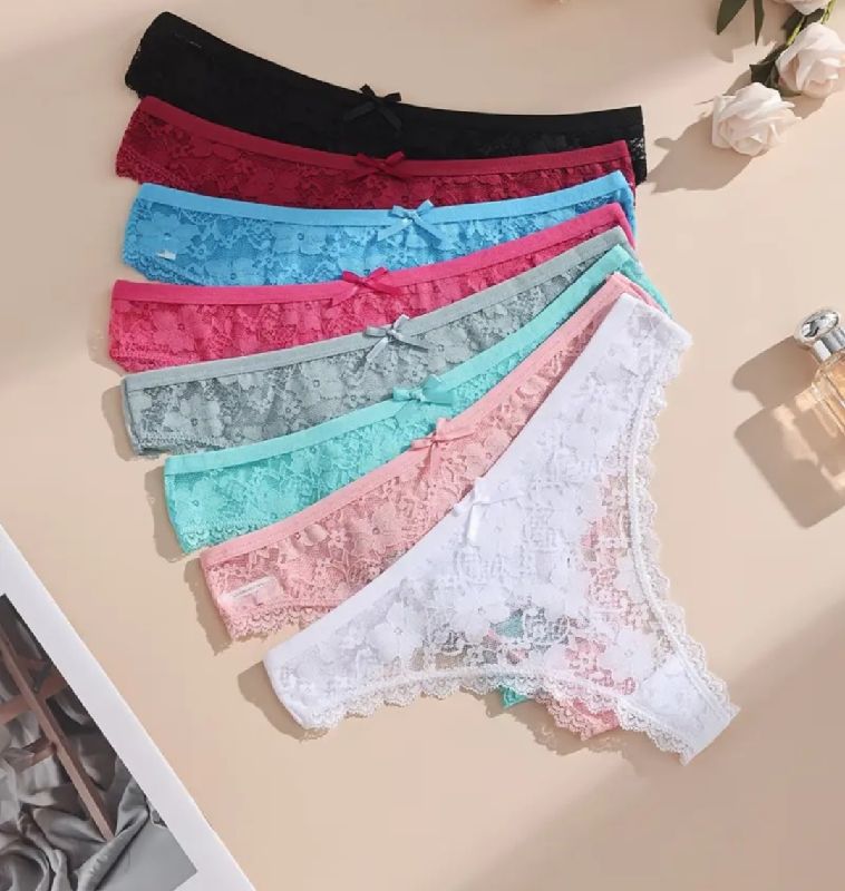 PANTI ENCAJE CELESTE TALLA M