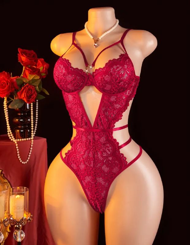 LENCERIA ENCAJÉ ROJO TALLA M