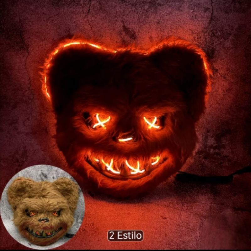 Máscara de Oso Terrorífico con Luz LED
