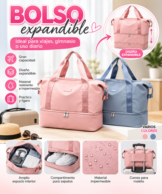 bolso expandible
