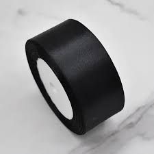 listón satín negro 4 cm ancho