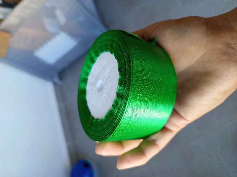 listón satín verde esmeralda 4cm ancho 22.5 m