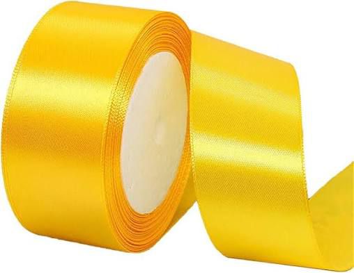 listón satín amarillo 4 cm ancho
