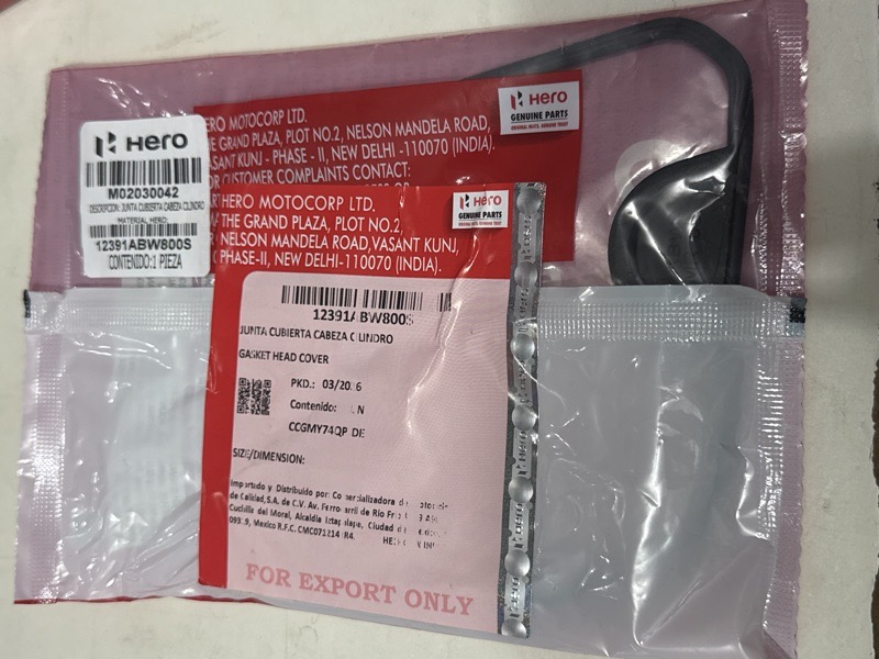 Junta Cubierta cabeza cilindro 4v Hero