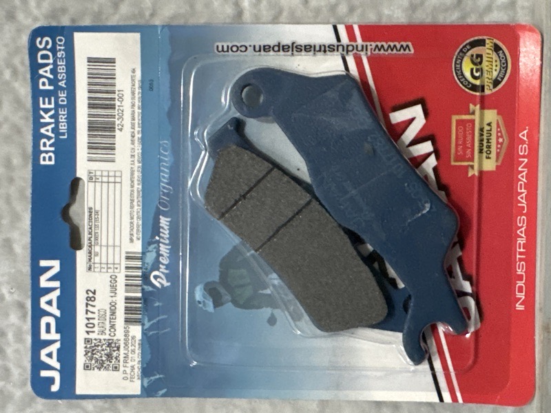 Balatas Freno Delantero gixxer