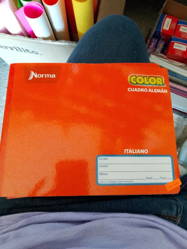 cuaderno cosido cuadro alemán norma