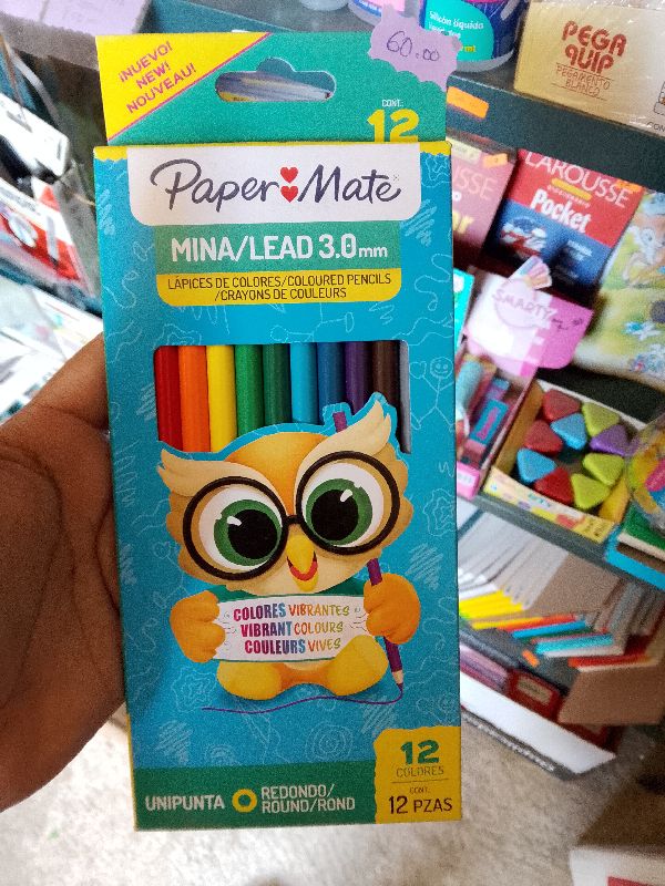 colores paper mate largo 12pz