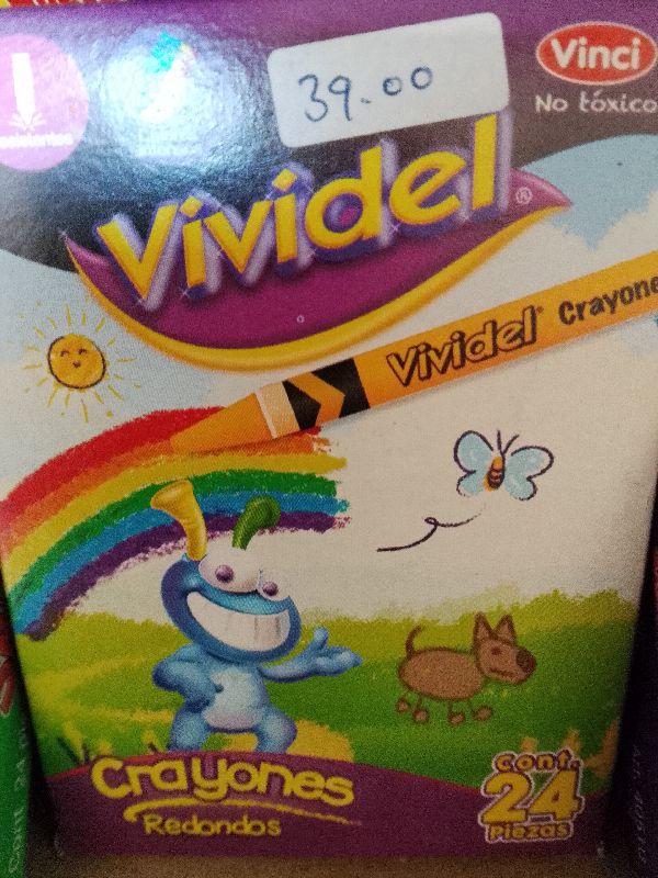 crayones vividel delgado 24 pz