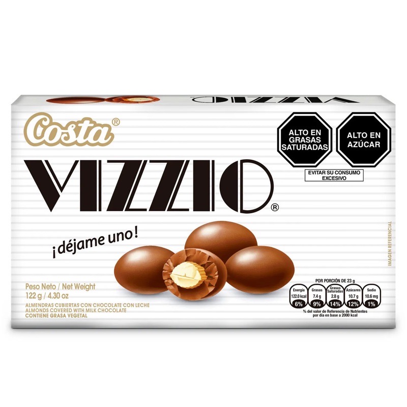 CHOCOLATE VIZZIO ALMENDRA 122g