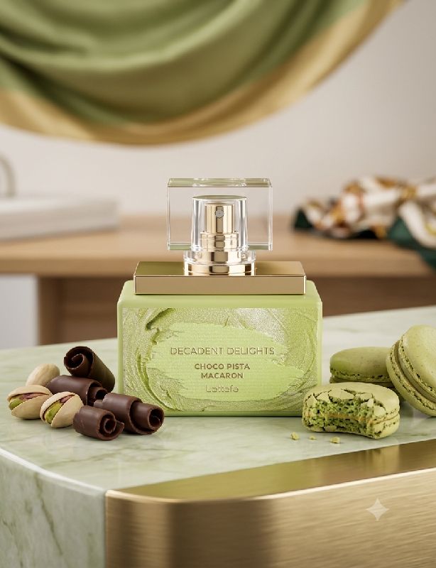 Perfume Árabe Decadent Delights Choco Pista Macaron