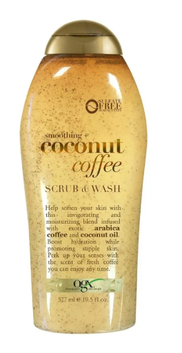 Jabón Líquido Corporal Ogx Coconut Coffee Exfoliante 577ml