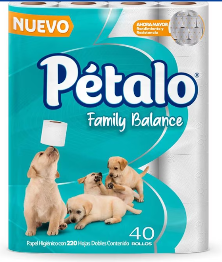 Papel Higiénico Petalo Family Balance 40 Rollos