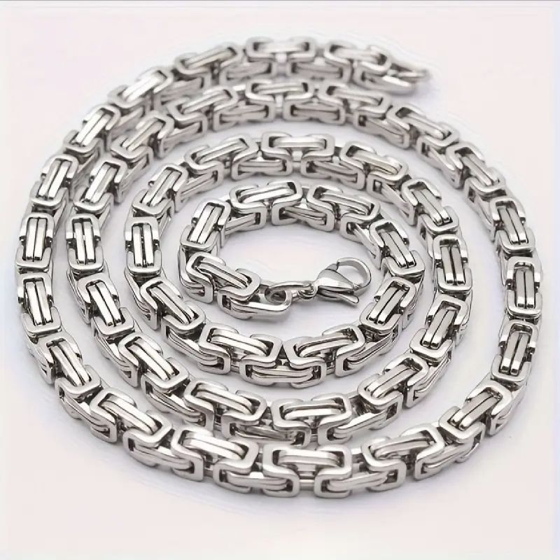 COLLAR CADENA TIPO IMPERIAL DE ACERO INOXIDABLE 60CM