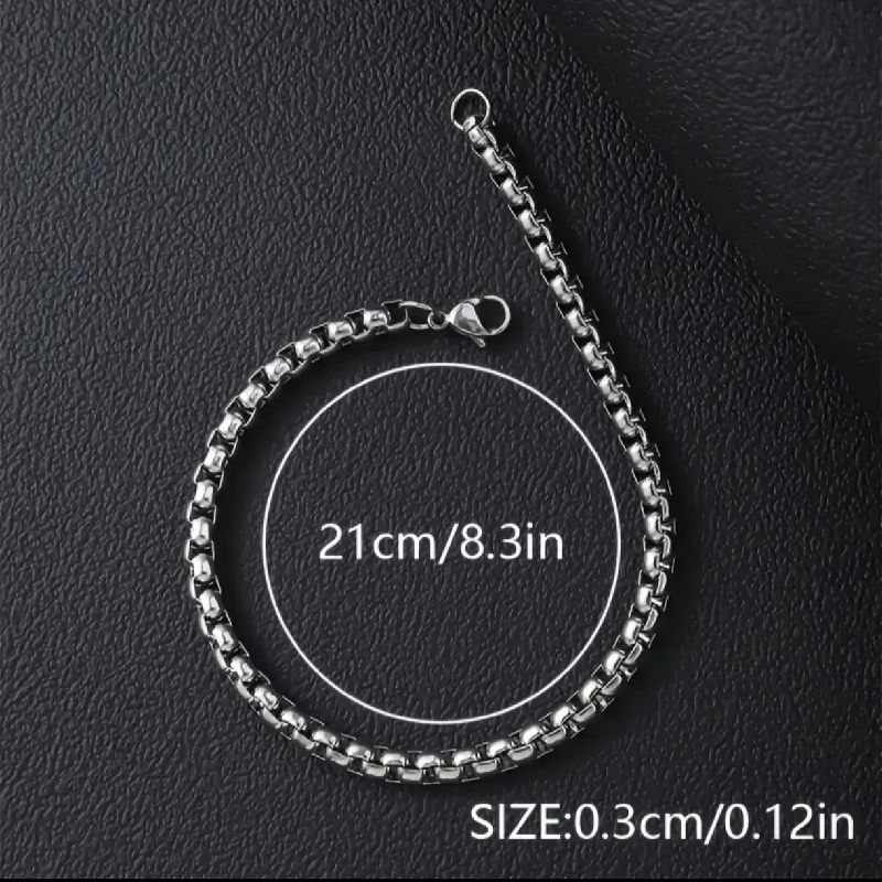 PULSERA CADENA VENECIANA CABALLERO DE ACERO INOXIDABLE 21CM/5MM
