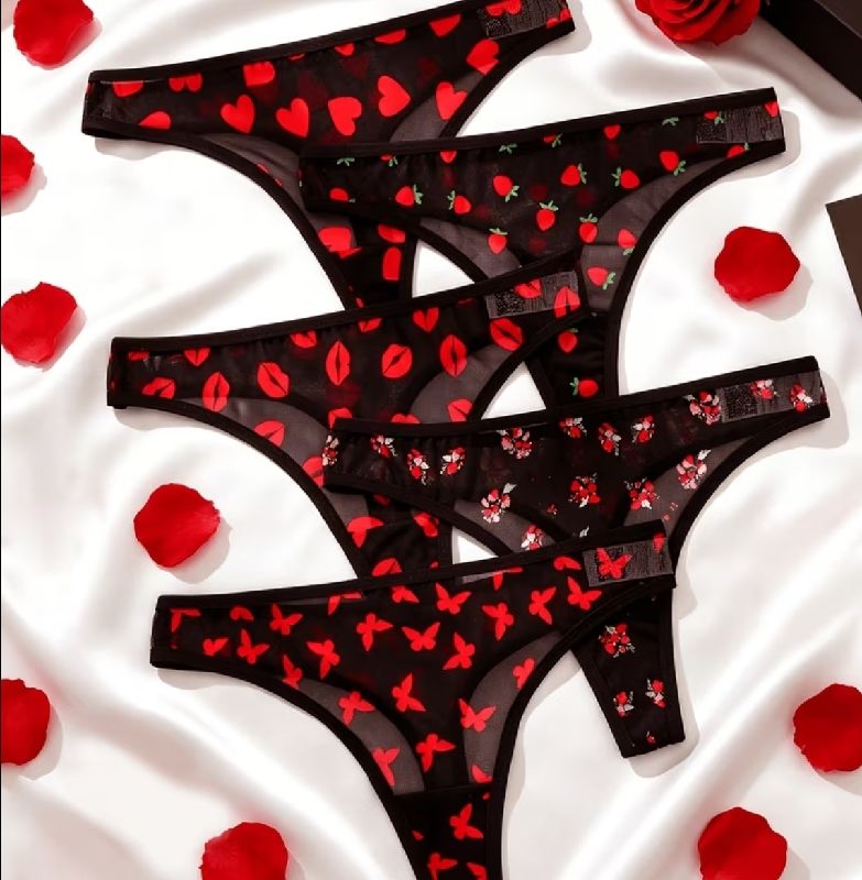 TANGA SEMITRANSPARENTE ROJAS