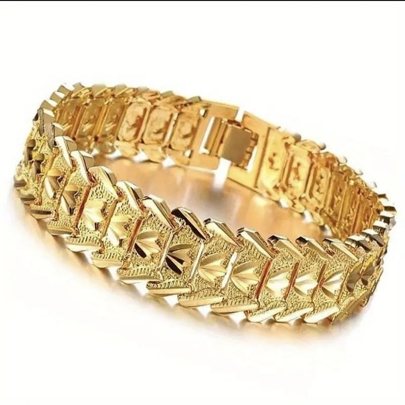 PULSERA UNISEX TIPO BRAZALETE ANCHA CON GRABADOS 21CM/15MM