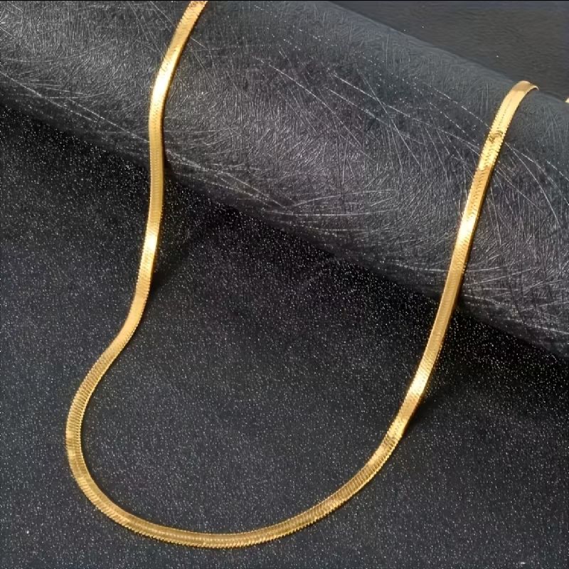 CADENA TEJIDO DE SERPIENTE DORADA ACERO INOXIDABLE 40CM