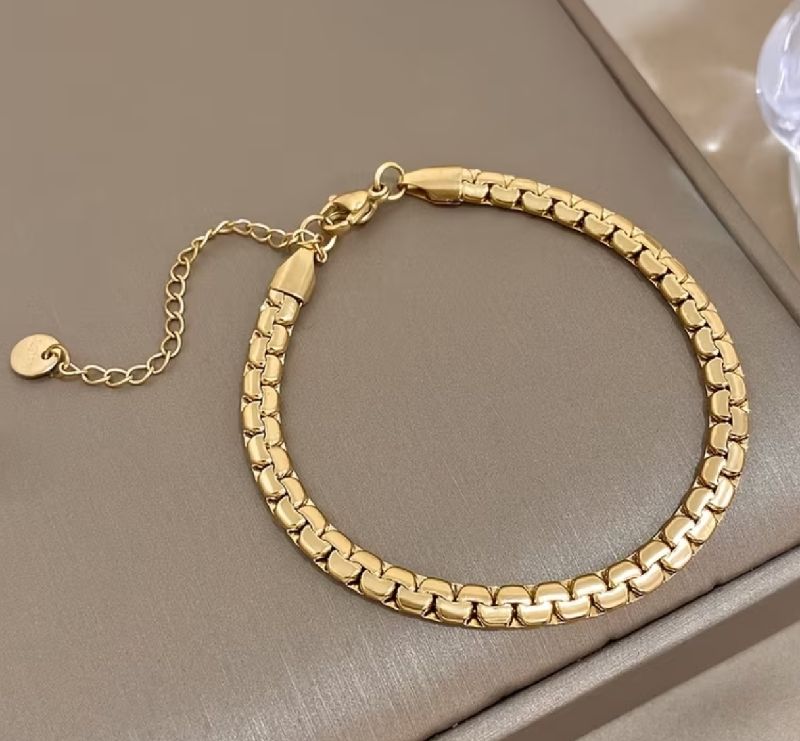 PULSERA ZIGZAG DORADA ACERO INOXIDABLE 17CM