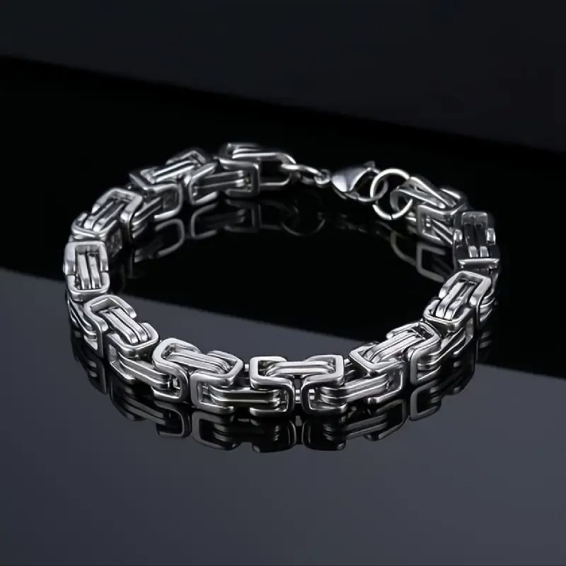 PULSERA CADENA TIPO IMPERIAL DE ACERO INOXIDABLE 20CM/6MM
