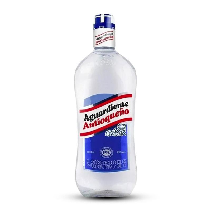 AGUARDIENTE ANTIOQUEÑO VIDRIO LITRO AZUL