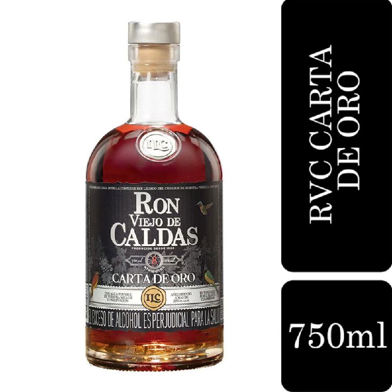 RON DE CALDAS CARTA DE ORO BOTELLA