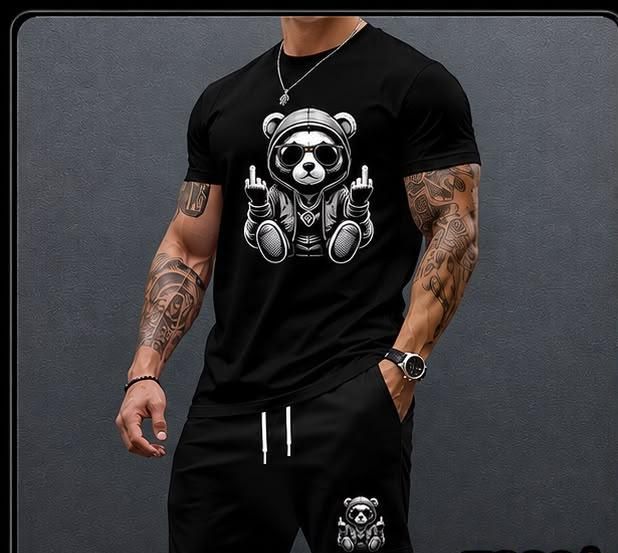 Conjunto de Hombre Negro con Adornos