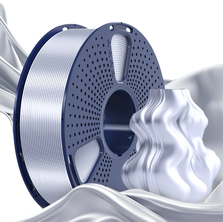 Filamento Sunlu Silk PLA+ Silver Plateado