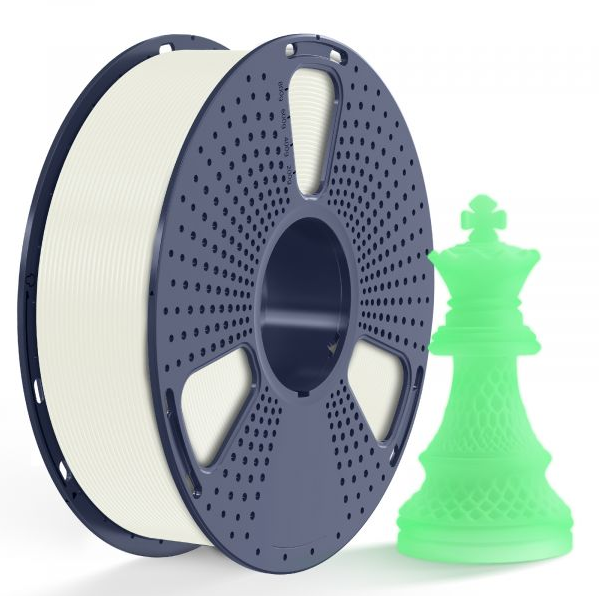 Filamento Sunlu PLA Glow in the dark White to green brilla en la oscuridad de blanco a verde