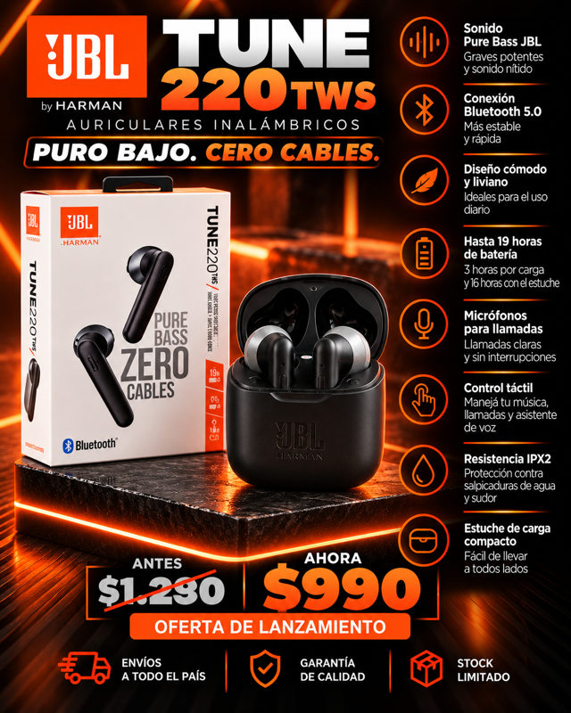 JBL Inalámbricos (Tune 220)