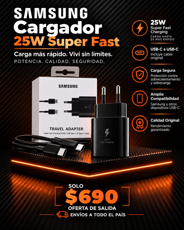 Cargador Samsung 25W
