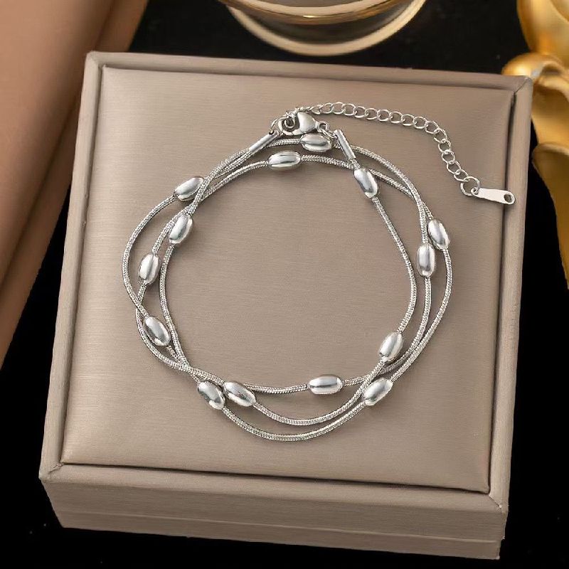 pulsera triple plateada