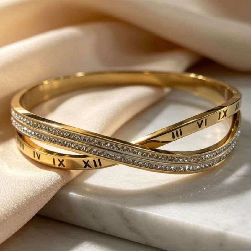 brazalete cruzado con zirconias