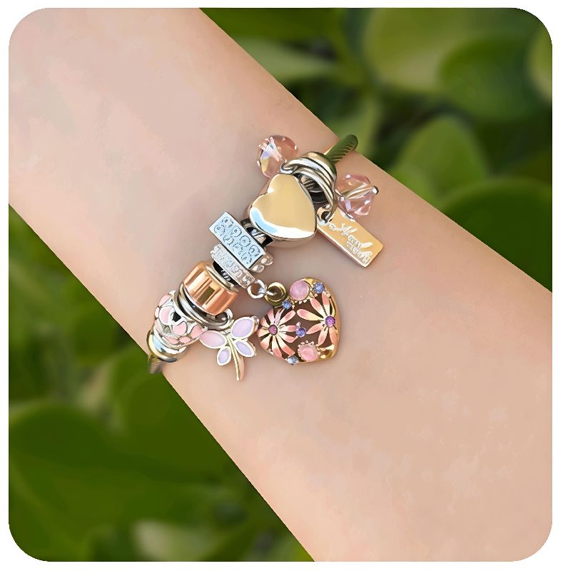 pulsera pinky de charms