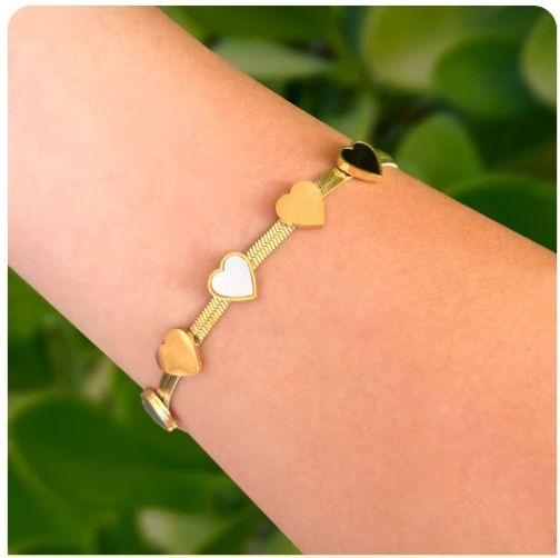 pulsera corazones