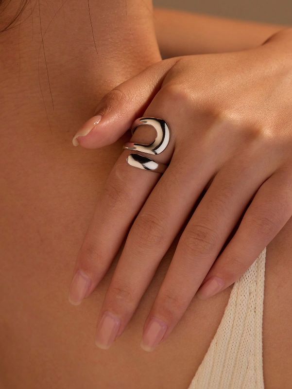 anillo ajustable plateado