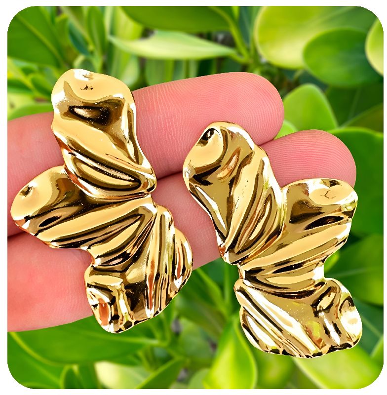 aretes hoja dorada