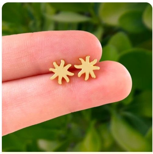 aretes sol dorados