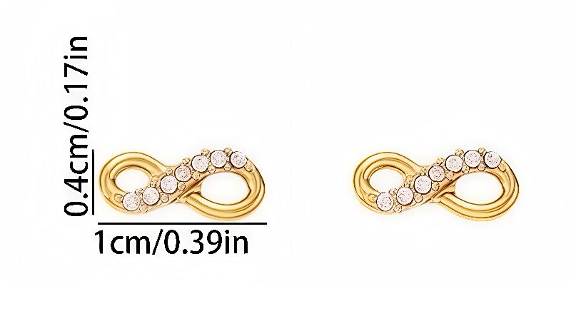 aretes infinito chicos dorados