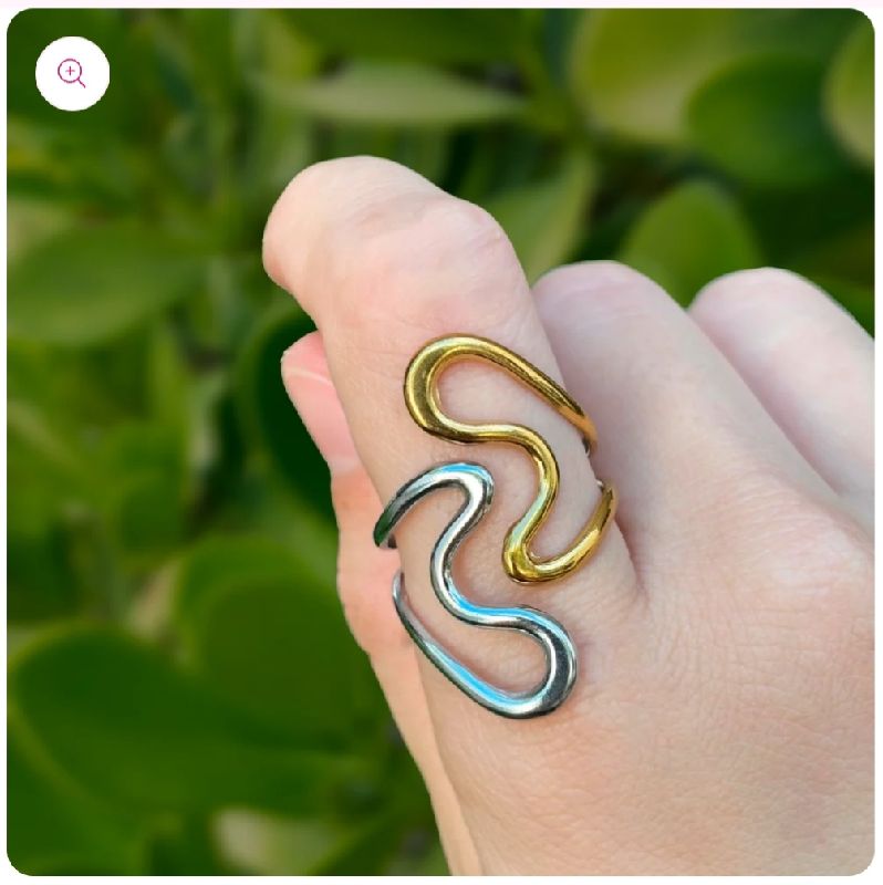 anillo oro - plata irregular
