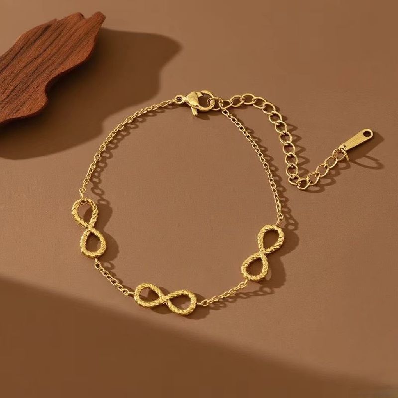 pulsera infinito dorada