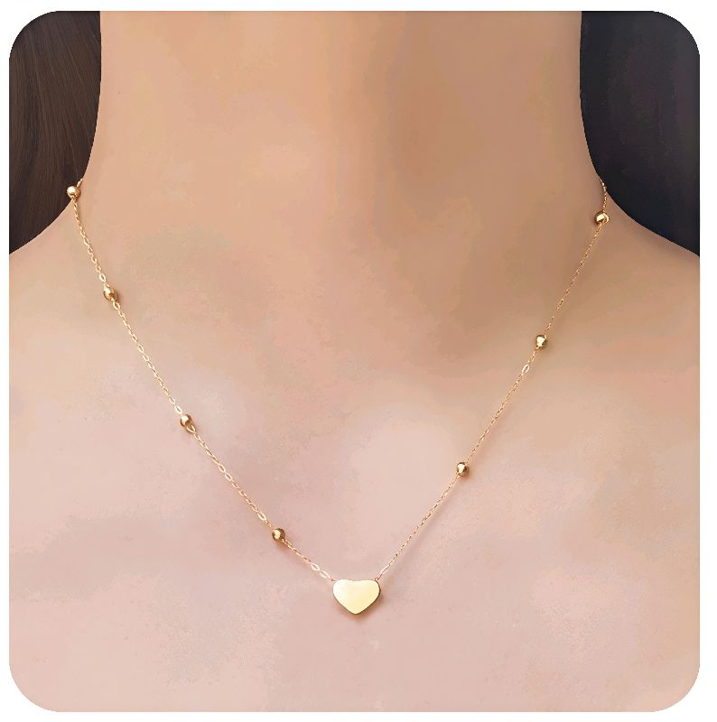 collar corazón delicado