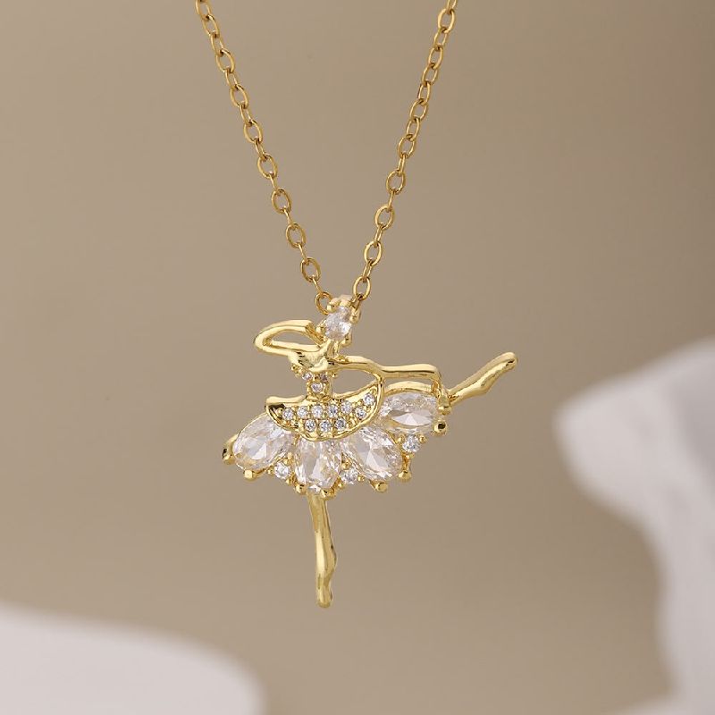 collar bailarina dorada