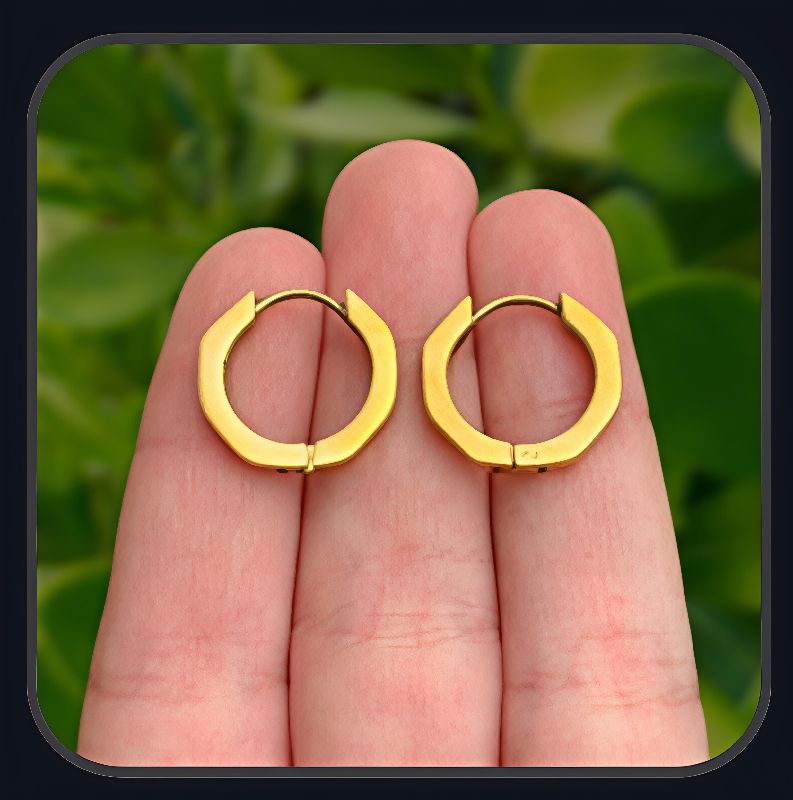 aretes arracada dorada