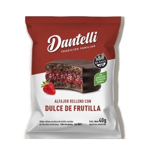 Alfajor Chocolate N R/Frutilla 50g DANTELLI