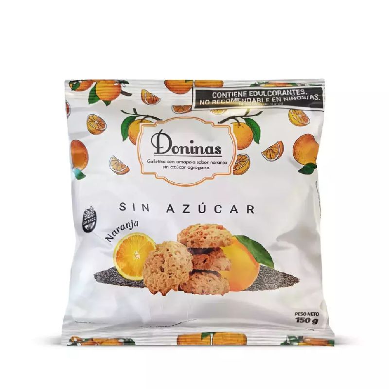 Galletas "Doninas" s/Azucar Naranja 150g