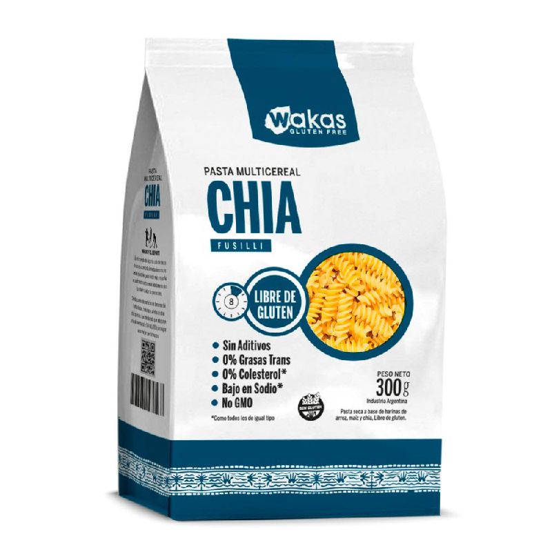 Fideos "Wakas" Fisilli Chia 300g