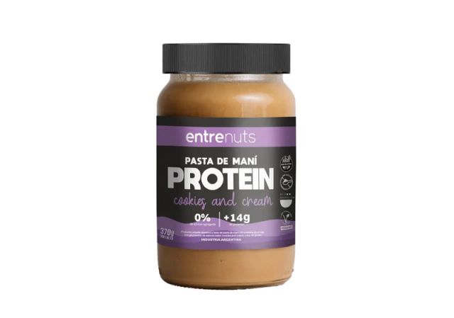 Pasta de Maní "Entre Nuts" Protein Cookies and Cream 370g